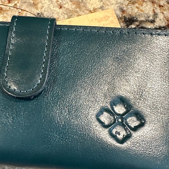 Patricia Nash-Chauny-Satchel Crossbody-Blue Coral-Tooled Leather-Purse & Wallet - Picture 3 of 15